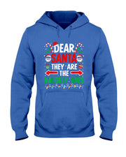 Dear Santa They Are The Naughty Ones Funny Christmas T-Shirt