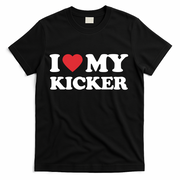 I Love My Kicker Mom Dad Mother Father Football Gift T-Shirt
