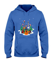 Guitar Santa Hat Christmas Tree Funny Music Loves Xmas Gifts T-Shirt