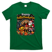 happy hallothanksmas for halloween thanksmas holiday season T-Shirt