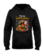 happy hallothanksmas for halloween thanksmas holiday season T-Shirt