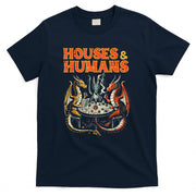 Gaming Houses Humans Funny Rpg Parody Gamer Men Boys Kids T-Shirt