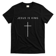Jesus Is King Cross Minimalist Christian Religious Jesus T-Shirt