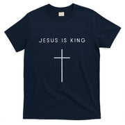 Jesus Is King Cross Minimalist Christian Religious Jesus T-Shirt