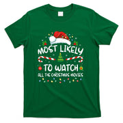Most Likely To Watch All The Christmas Movies Christmas T-Shirt