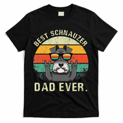 Dog Vintage Best Schnauzer Dad Ever Fathers Day T-Shirt
