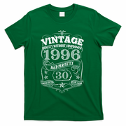 30th Birthday 1996 Vintage Funny Aged Perfectly T-Shirt - Green