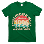 30th Birthday 30 Years Of Being Awesome 1996 Limited Edition T-Shirt - Green