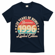 30th Birthday 30 Years Of Being Awesome 1996 Limited Edition T-Shirt - Navy