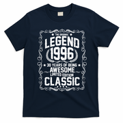 30th Birthday The Original Legend 1996 Awesome Classic  T-Shirt - Navy Blue