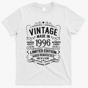 30th Birthday Vintage Made In 1996 Premium Quality Authentic Classic Birthday T-Shirt - White