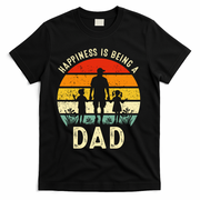 Happiness Is Being A Dad Father's Day Retro Sunset T-Shirt