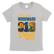 313 Cruisin' Woodward Detroit M1 2025 T-Shirt
