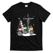 Jesus Faith Hope Love Snowman Funny Merry Xmas For Christian Long Sleeve T-Shirt