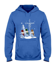 Jesus Faith Hope Love Snowman Funny Merry Xmas For Christian Long Sleeve T-Shirt