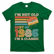 40th 1986 Birthday Retro I'm Not Old I'm A Classic Best Of Cassette Tape  T-Shirt - Green