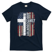 God Family Country Patriotic Christian Cross USA T-Shirt