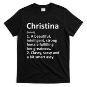 CHRISTINA Definition Personalized Name Funny Christmas Gift T-Shirt