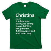 CHRISTINA Definition Personalized Name Funny Christmas Gift T-Shirt