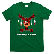 Funny Red Plaid Reindeer Pharmacy Crew Christmas Gift T-Shirt
