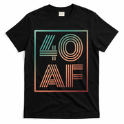 40 Af 40th Birthday Forty Years Old Retro T-Shirt - Black