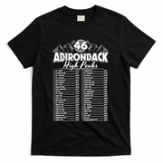 46 Adirondack Mountain Climbing Checklist T-Shirt - Black