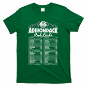 46 Adirondack Mountain Climbing Checklist T-Shirt - Green