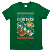 40th Birthday 1986 Established Nineteen 86 T-Shirt - Green