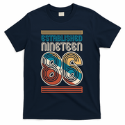 40th Birthday 1986 Established Nineteen 86 T-Shirt - Navy