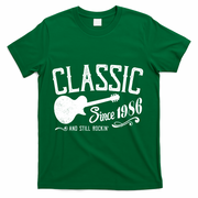 40th Birthday Classic Guitar Since 1986 And Still Rockin T-Shirt - Green