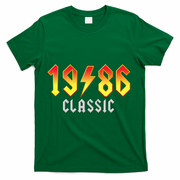 40th Birthday Classic 1986 Retro Rock Band T-Shirt - Green