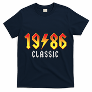 40th Birthday Classic 1986 Retro Rock Band T-Shirt - Navy
