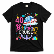 40th Birthday Cruise 40 Years Old Cruising Crew Bday Party T-Shirt - Black