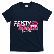 40th Birthday Feisty And Fabulous Since 1986  T-Shirt - Navy