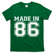 40 Birthday Made In 1986 Sports Jersey T-Shirt - Green