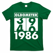 40th Birthday Oldometer 1986 T-Shirt - Green