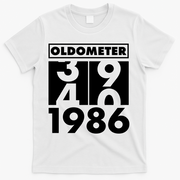 40th Birthday Oldometer 1986 T-Shirt - White