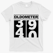 40th Birthday Oldometer 39-40 T-Shirt - White