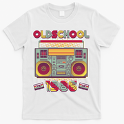 40th Birthday Oldschool Boombox 1986 T-Shirt - White