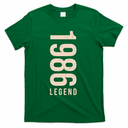 40th Birthday Vintage Legend 1986 T-Shirt - Green
