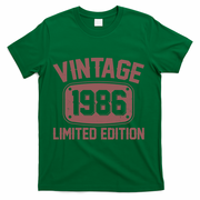 40th Birthday Vintage 1986 Limited Edition Birthday Metal Plate  T-Shirt - Green