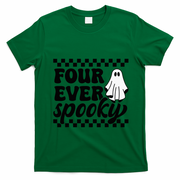 4th Fourth Birthday Four Year Old Halloween Four Ever Spooky T-Shirt - Irish Green
