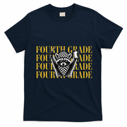 4th Fourth Grade Funny Raccoon Back To School T-Shirt - Navy Blue
