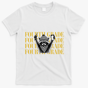 4th Fourth Grade Funny Raccoon Back To School T-Shirt - White