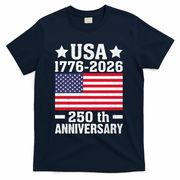 4th Of July America Flag Patriotic 250th Anniversary USA T-Shirt - Navy