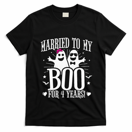 4th Wedding Anniversary October 4th Anniversary T-Shirt - Black