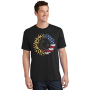 4th Of July Sunflower American Flag Leopard Funny Women Kids T-Shirt