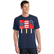 4th Of July Popsicle Red White Blue American Flag Patriotic T-Shirt