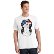 4th Of July Bernedoodle Doodle Dog Patriotic USA Sunglasses T-Shirt