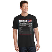 4th of July Proud American Merica Nutrition Facts T-Shirt